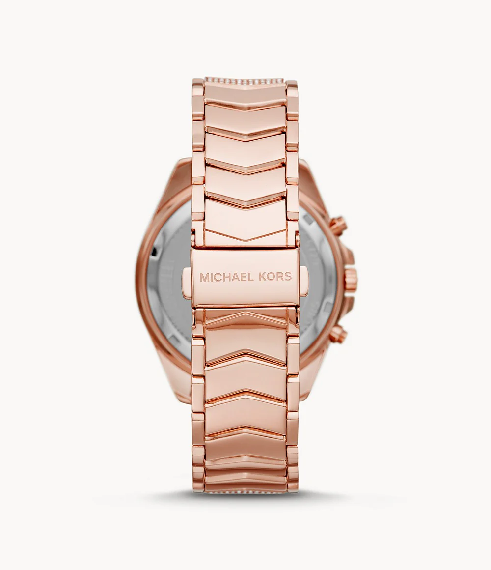 Michael Kors Women’s Chronograph Quartz Stainless Steel Rose Gold Dial 44mm Watch MK6730 - Image 3