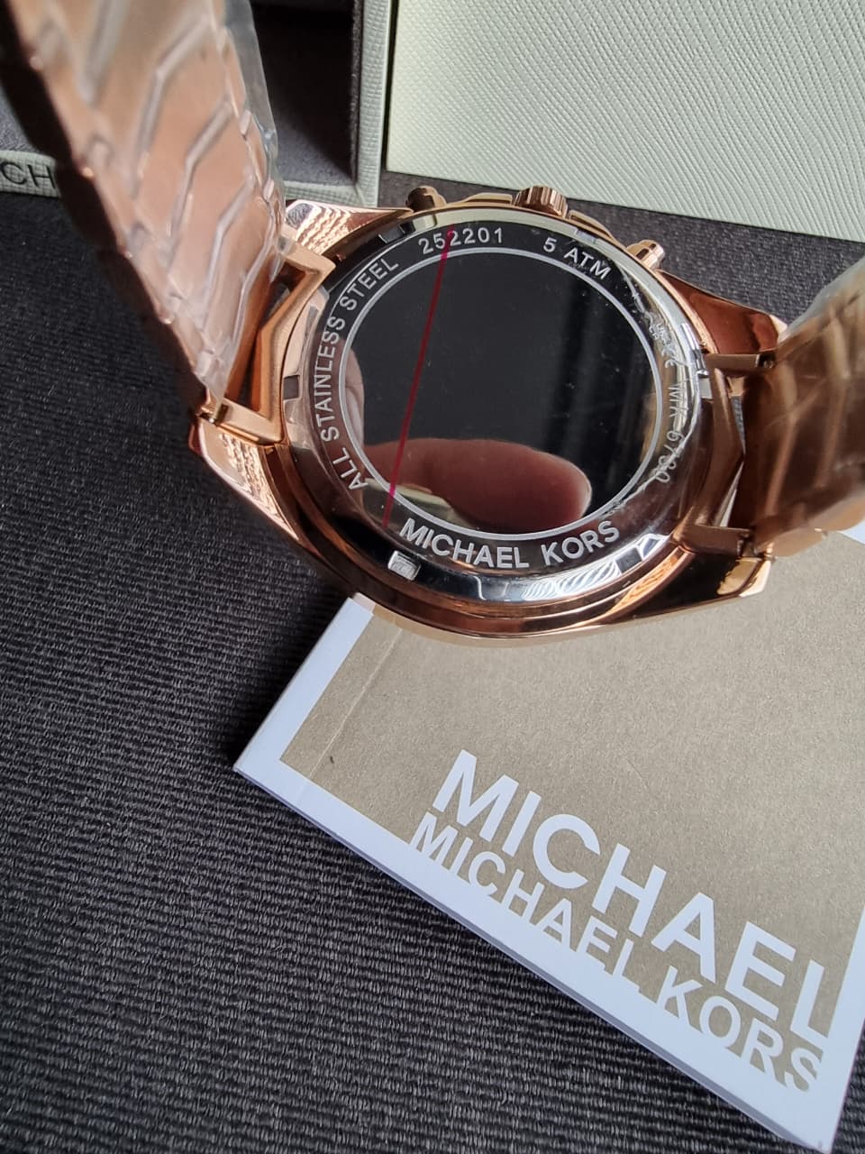 Michael Kors Women’s Chronograph Quartz Stainless Steel Rose Gold Dial 44mm Watch MK6730 - Image 6