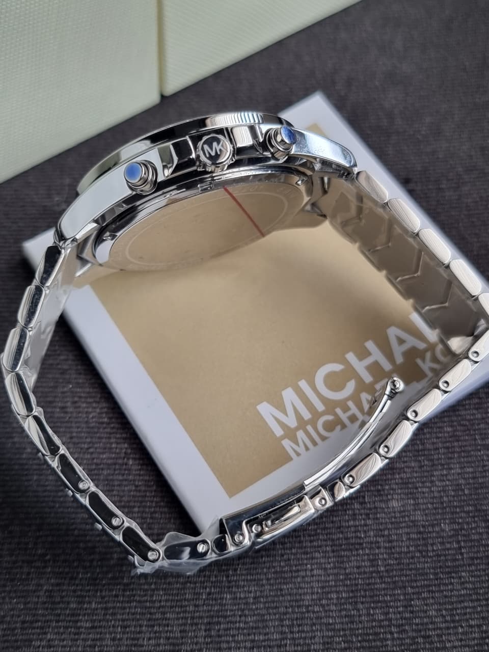 Michael Kors Women’s Chronograph Quartz Stainless Steel Silver Dial 44mm Watch MK6728 - Image 6