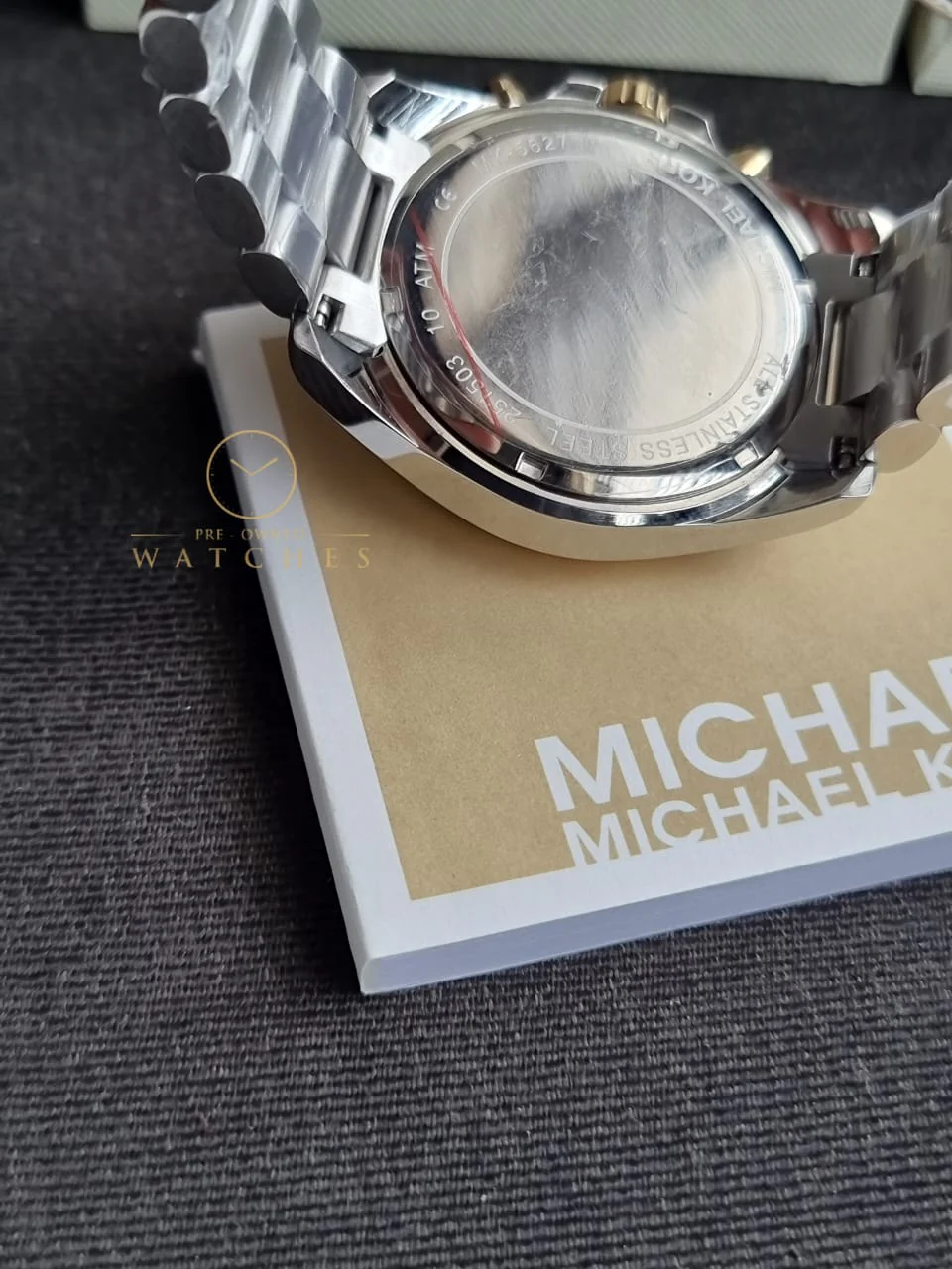 Michael Kors Women’s Chronograph Quartz Stainless Steel Silver Dial 45mm Watch MK5627 - Image 9