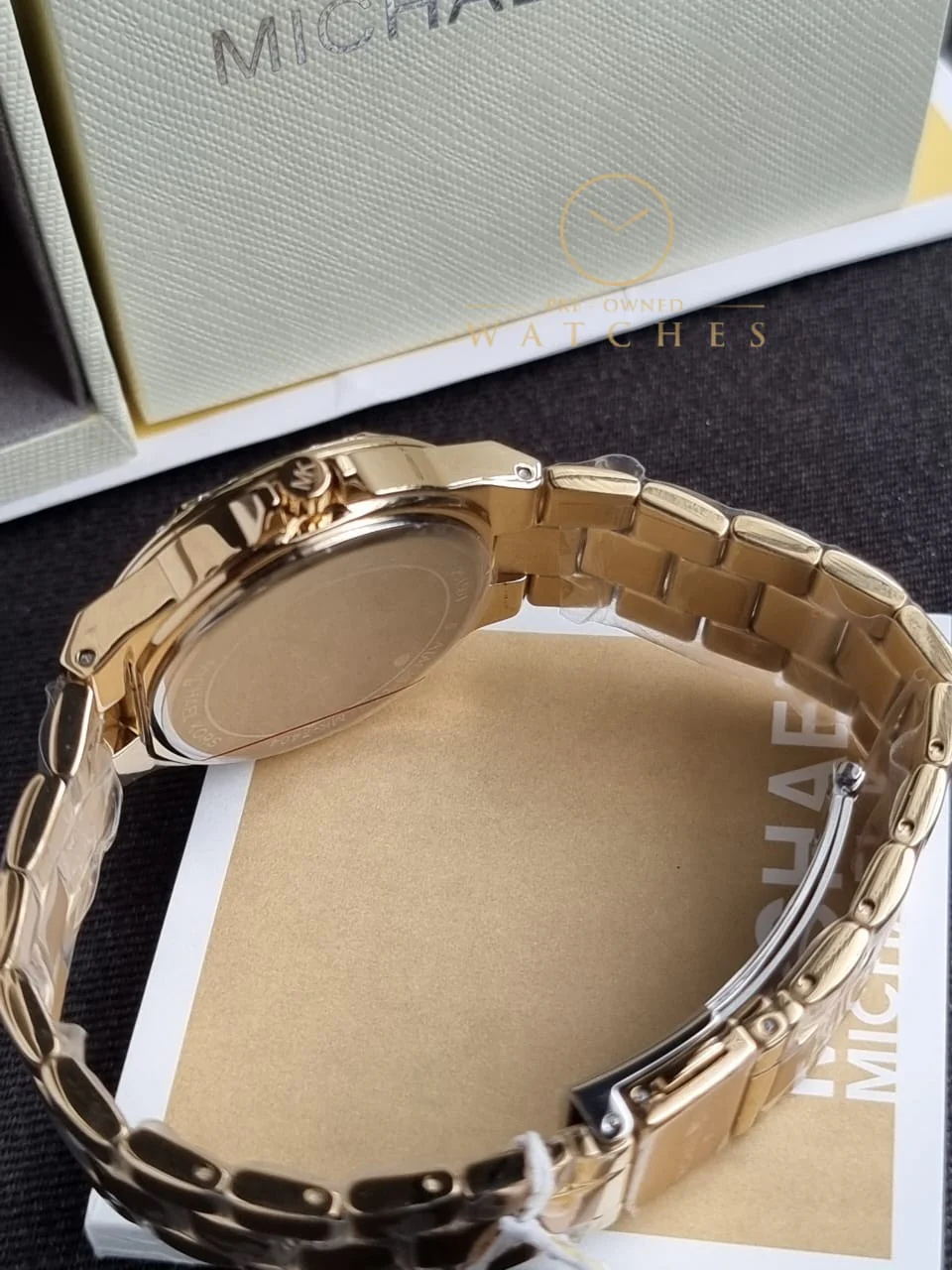 Michael Kors Women’s Quartz Gold Stainless Steel Black Dial 37mm Watch MK7404 - Image 5