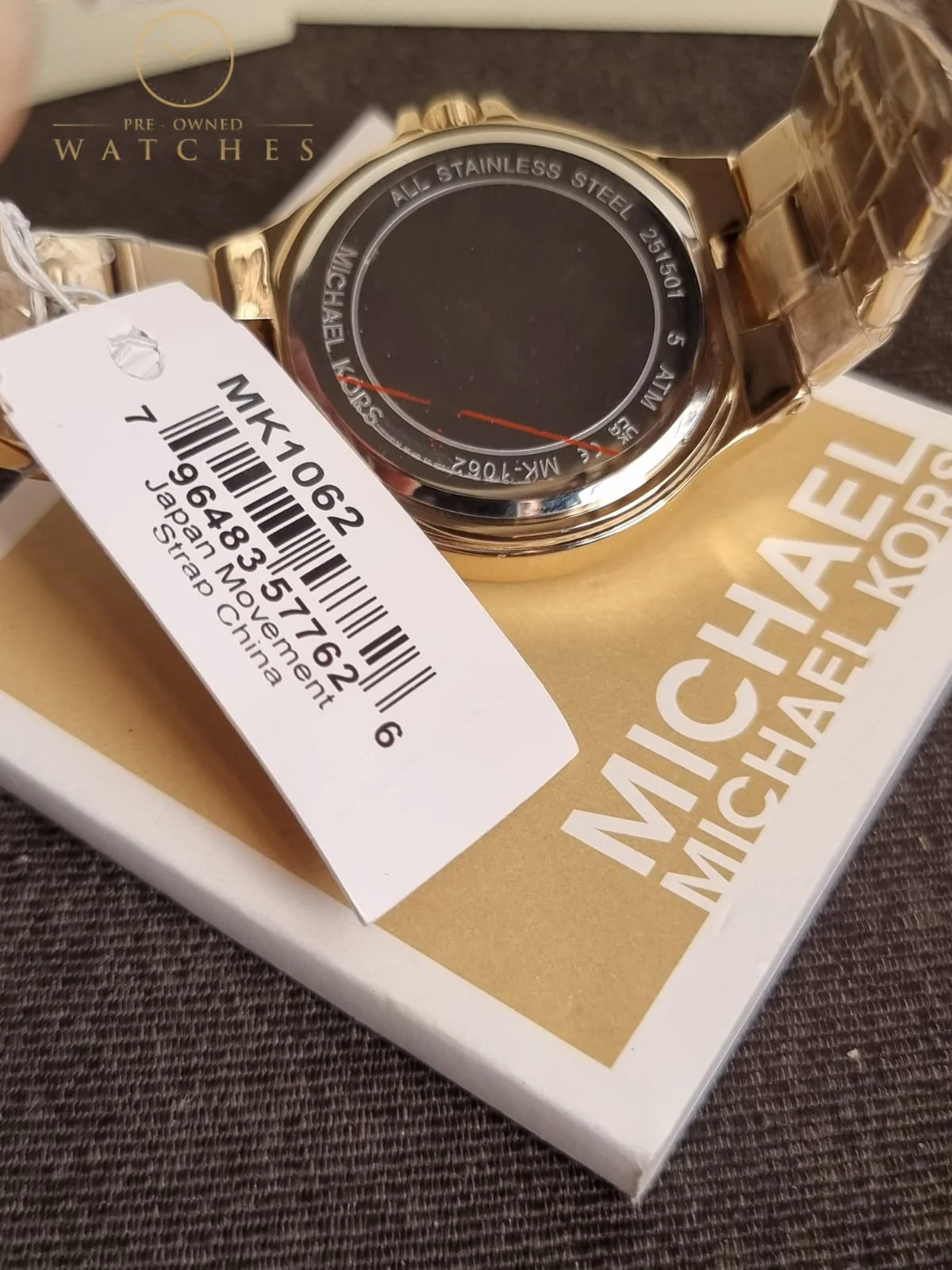 Michael Kors Women’s Quartz Gold Stainless Steel Gold Dial 37mm Watch MK1062 - Image 8