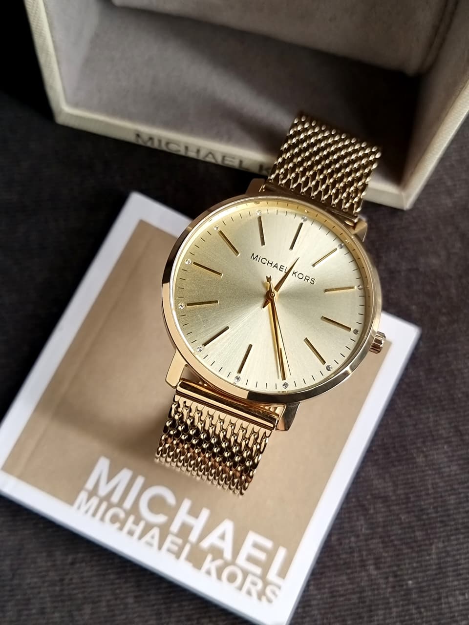 Michael Kors Women’s Quartz Gold Stainless Steel Gold Dial 38mm Watch MK4339 (without Tag ) - Image 10