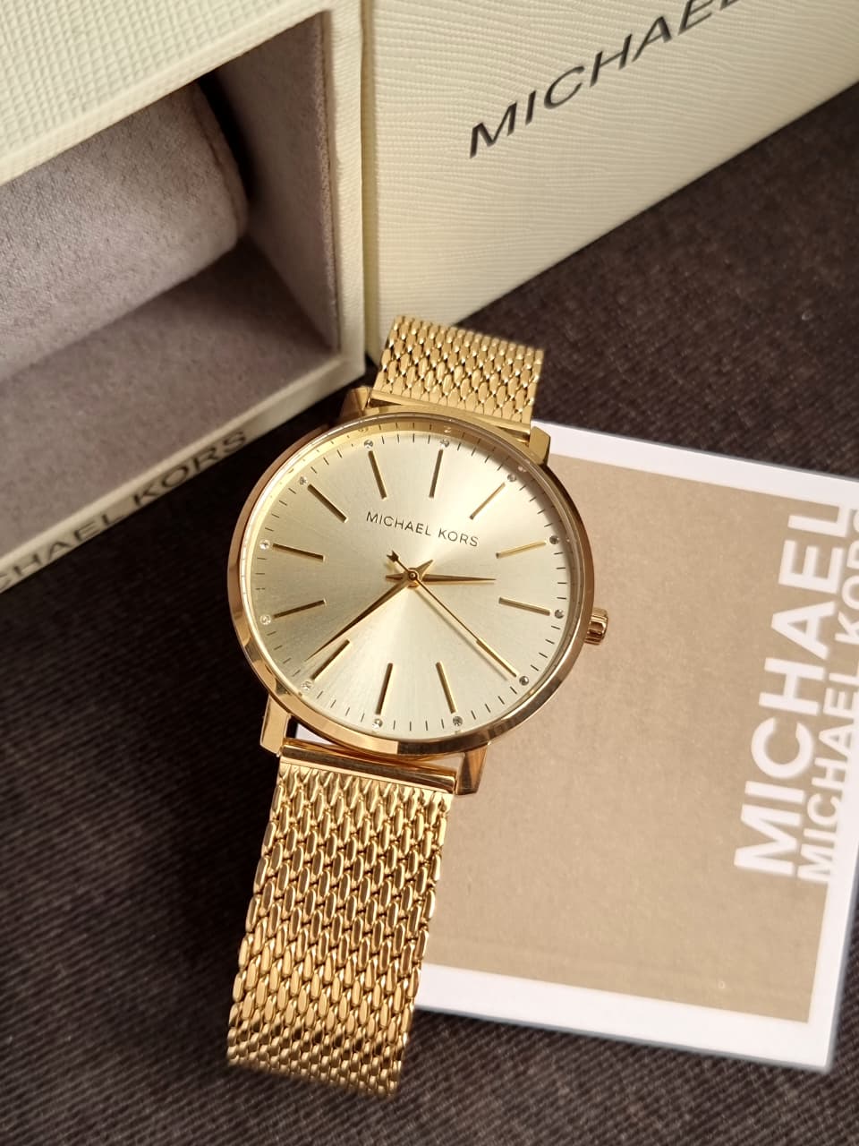 Michael Kors Women’s Quartz Gold Stainless Steel Gold Dial 38mm Watch MK4339 (without Tag ) - Image 2