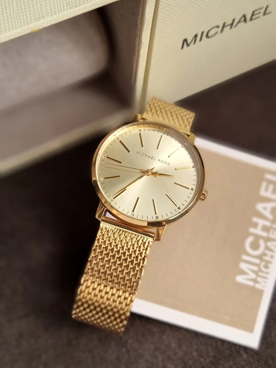 Michael Kors Women’s Quartz Gold Stainless Steel Gold Dial 38mm Watch MK4339 (without Tag ) - Image 5