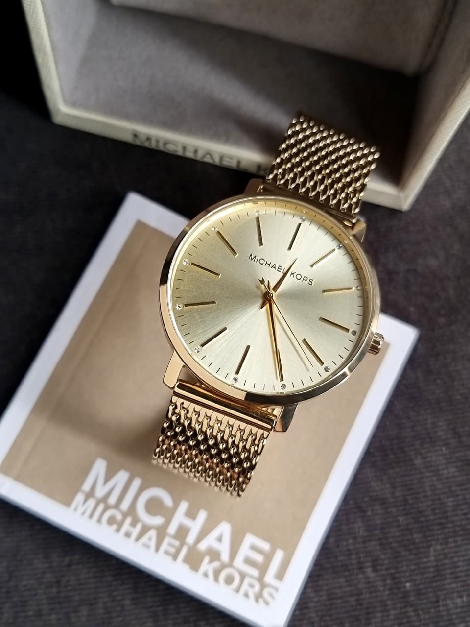 Michael Kors Women’s Quartz Gold Stainless Steel Gold Dial 38mm Watch MK4339 (without Tag ) - Image 7