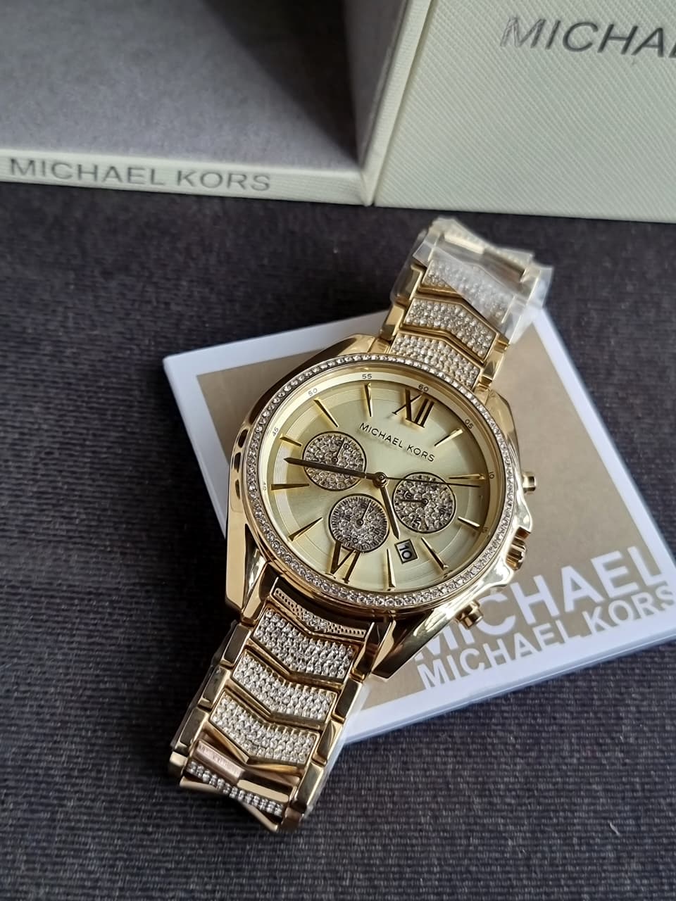Michael Kors Women’s Quartz Gold Stainless Steel Gold Dial 44mm Watch MK6729 - Image 10