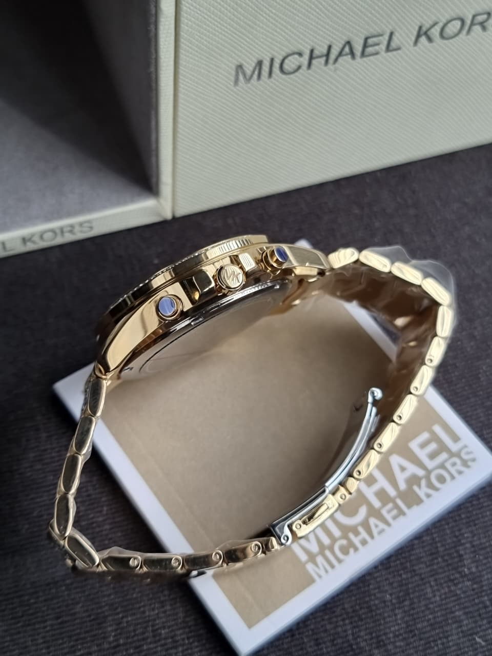 Michael Kors Women’s Quartz Gold Stainless Steel Gold Dial 44mm Watch MK6729 - Image 8