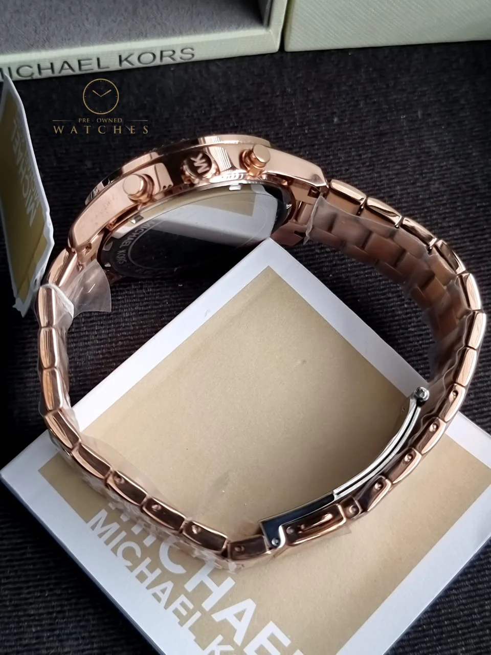 Michael Kors Women’s Quartz Rose Gold Stainless Steel Green Dial 40mm Watch MK7412 - Image 3