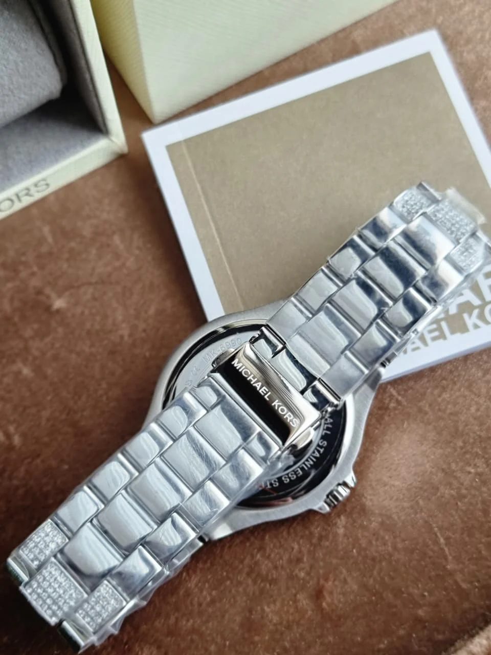 Michael Kors Women’s Quartz Silver Stainless Steel Navy Blue Dial 41mm Watch MK6990 - Image 10