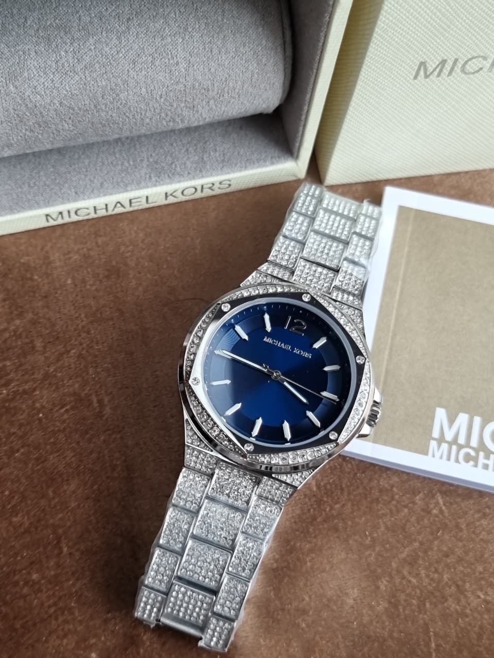 Michael Kors Women’s Quartz Silver Stainless Steel Navy Blue Dial 41mm Watch MK6990 - Image 12