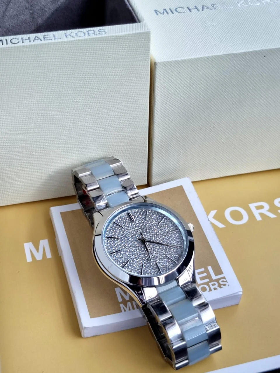 Michael Kors Women’s Quartz Stainless Steel Crystal Pave Dial 41mm Watch MK4297 - Image 5