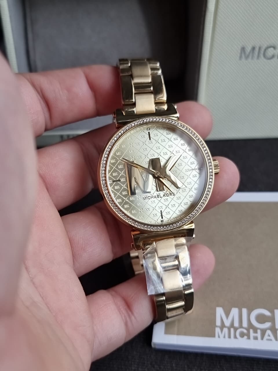 Michael Kors Women’s Quartz Stainless Steel Gold Dial 36mm Watch MK4334 - Image 2