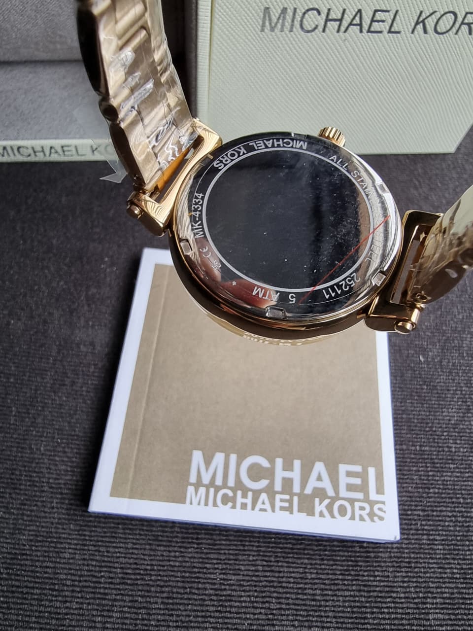 Michael Kors Women’s Quartz Stainless Steel Gold Dial 36mm Watch MK4334 - Image 5