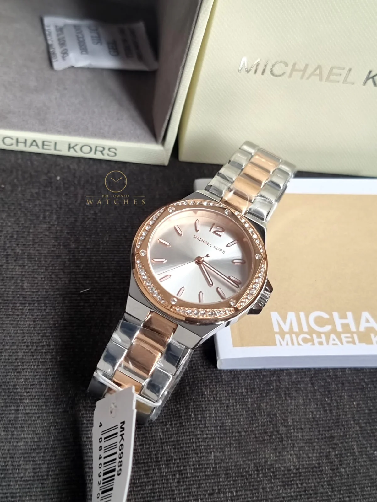 Michael Kors Women’s Quartz Two Tone Stainless Steel Silver Dial 37mm Watch MK6989 - Image 4