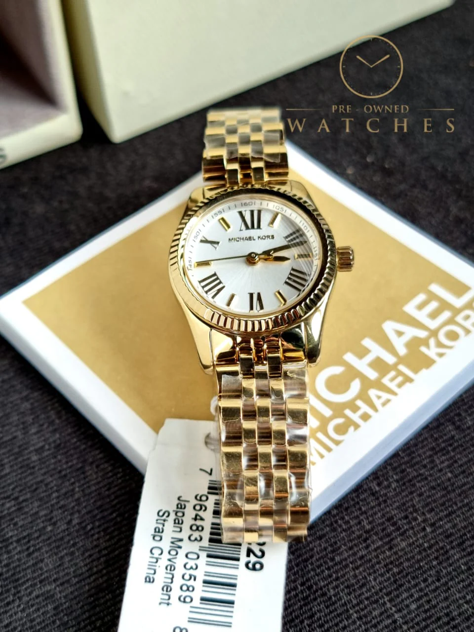 Michael Kors Women's MK3229 - Petite Lexington Gold Watch - Image 3