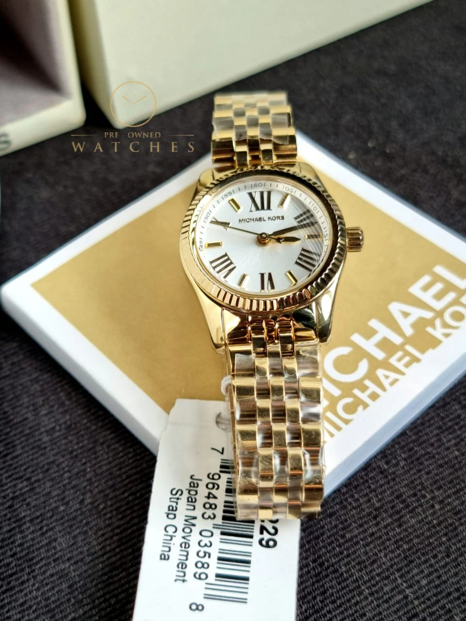 Michael Kors Women's MK3229 - Petite Lexington Gold Watch - Image 4