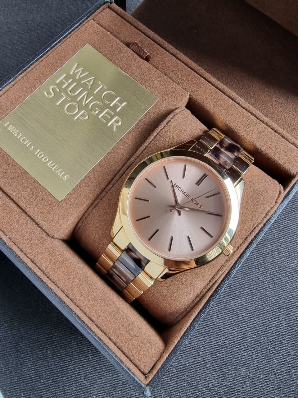 Michael Kors Women's MK4301 - Slim Runway Rose Gold/Blush Tortoise Watch - Image 5