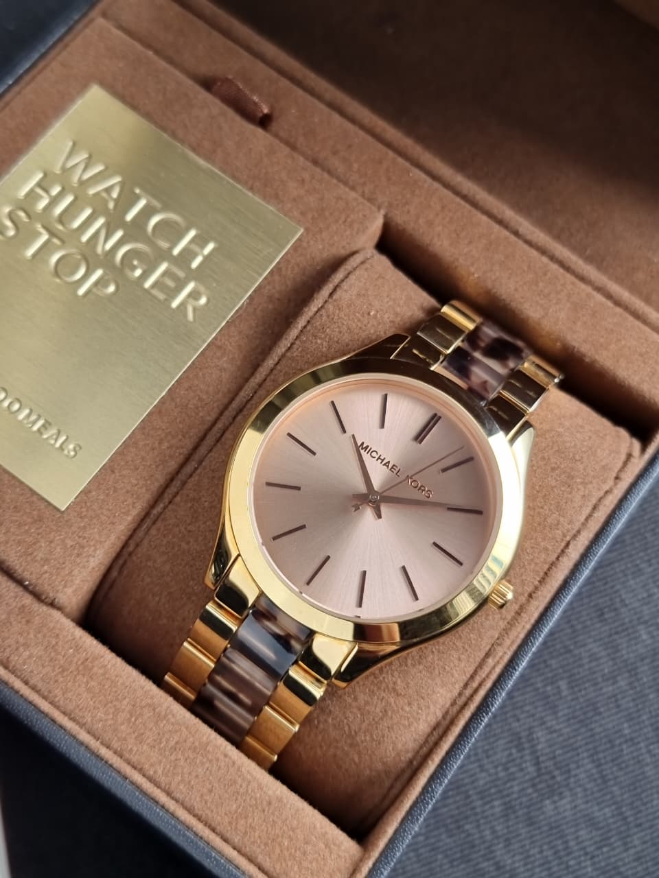 Michael Kors Women's MK4301 - Slim Runway Rose Gold/Blush Tortoise Watch - Image 6