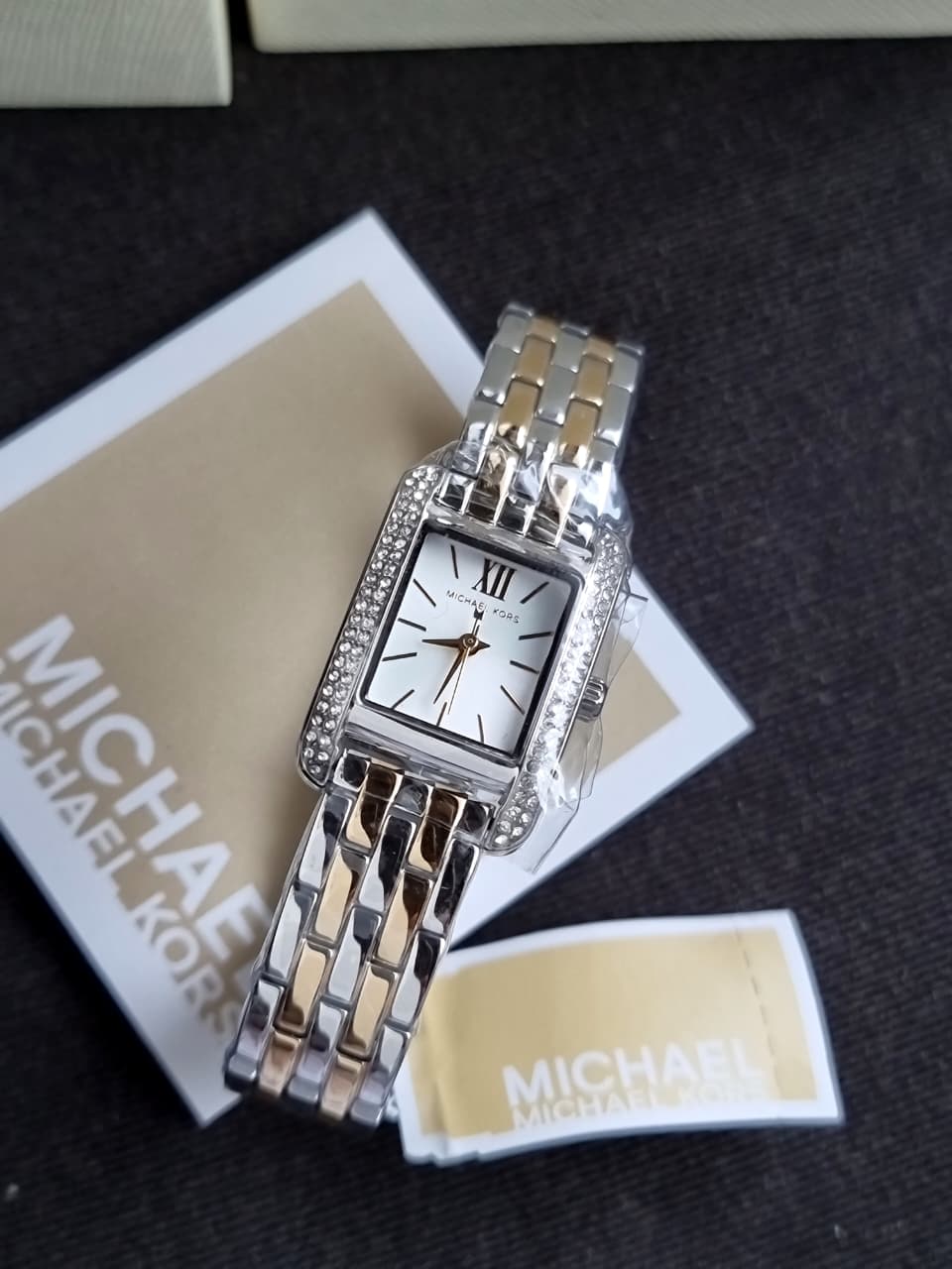 Michael Kors Women's Watch MKO-1035 Quartz White Dial Two Tone Steel - Image 2