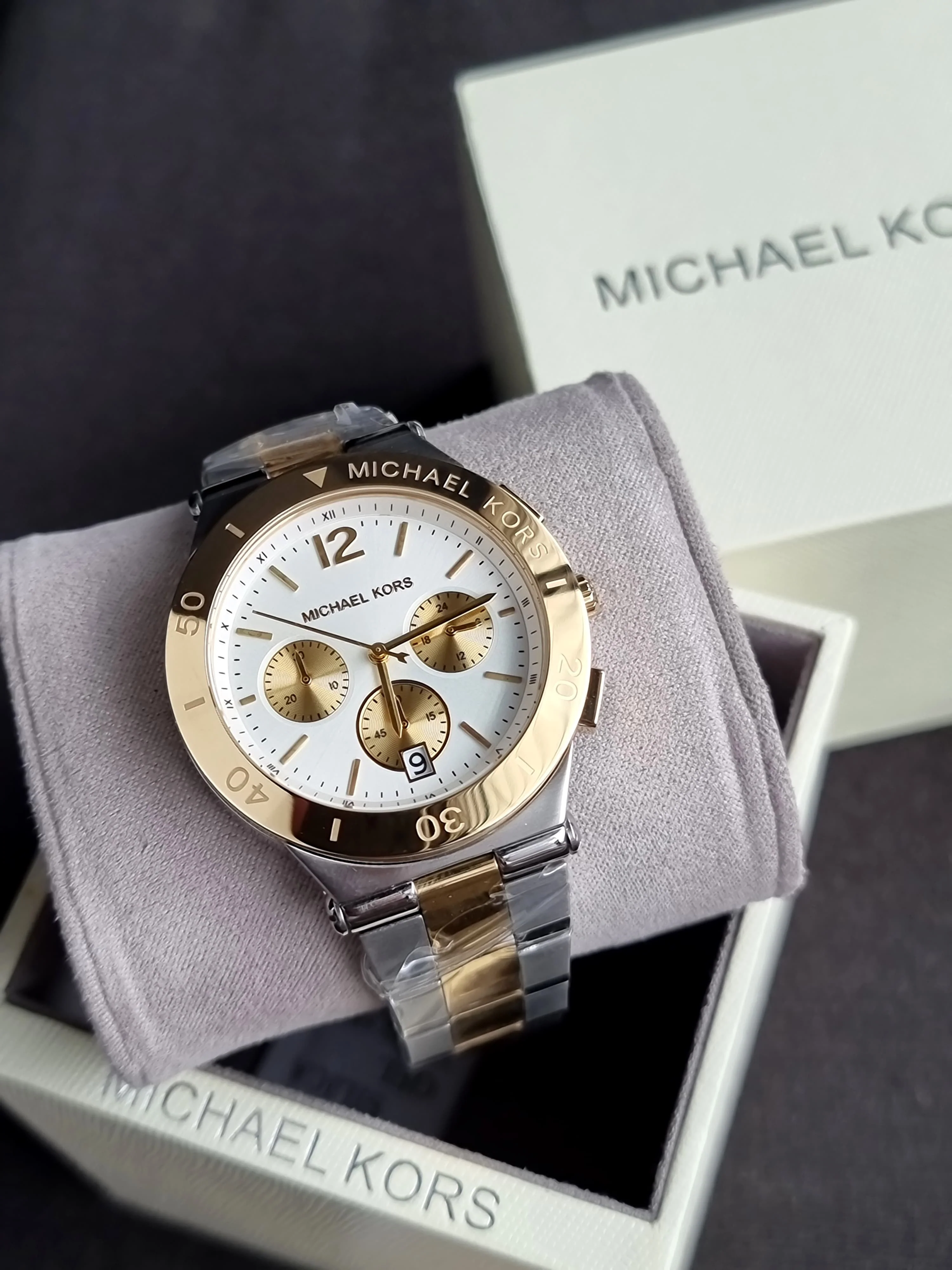 MICHAEL KORS Wyatt Chronograph Silver Dial Two-tone Men's Watch Item No. MK5934 - Image 2