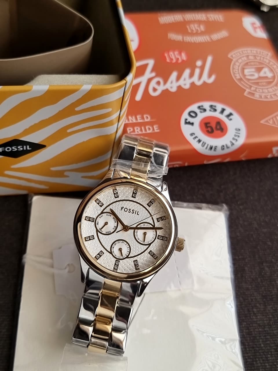 Modern Sophisticate Multifunction Two-Tone Stainless Steel Watch Bq1564