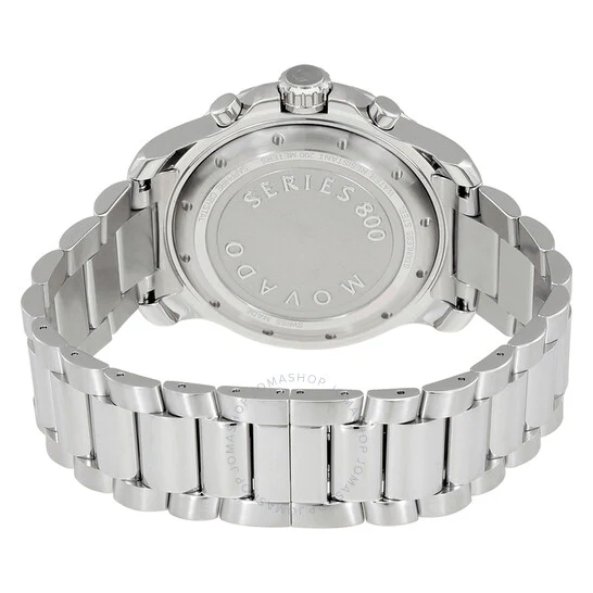 Movado Men’s Quartz Swiss Made Stainless Steel Black Dial 42mm Watch 2600142 - Image 4