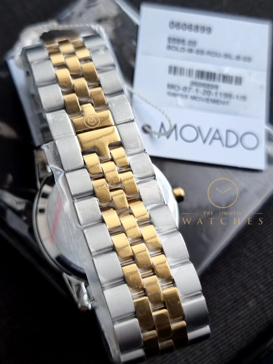 Movado Men’s Swiss Made Quartz Black Dial 40mm Watch 0606899 - Image 4