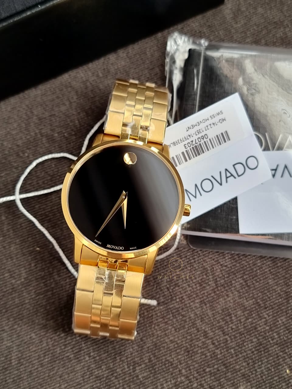 Movado Men’s Swiss Made Quartz Stainless Steel Black Dial 40mm Watch 0607203 - Image 5
