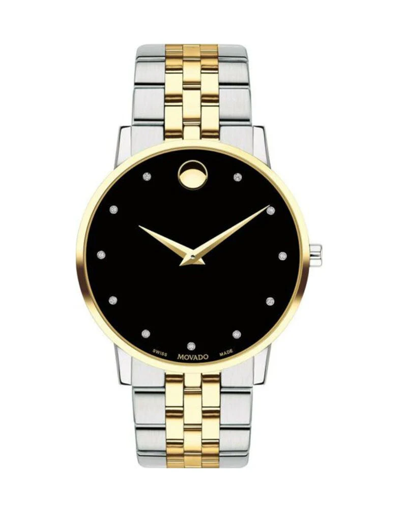 Movado Men's Museum Classic Diamond Two-Tone Bracelet Strap Watch - 0607202