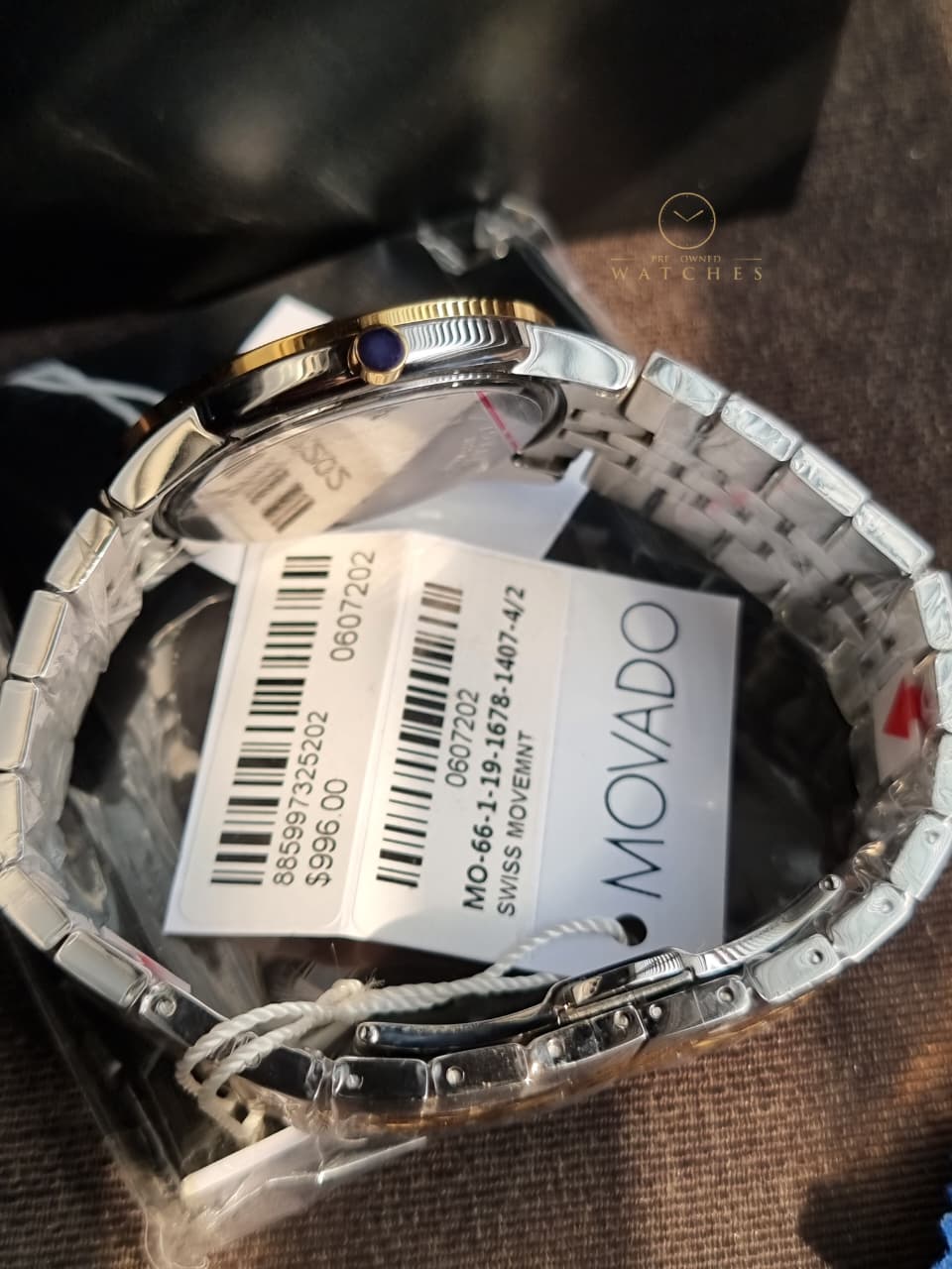 Movado Men's Museum Classic Diamond Two-Tone Bracelet Strap Watch - 0607202 - Image 7