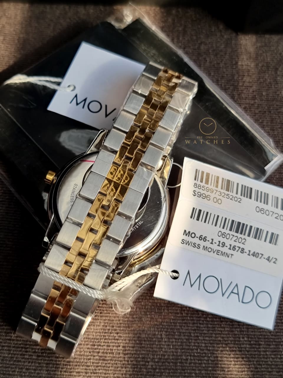 Movado Men's Museum Classic Diamond Two-Tone Bracelet Strap Watch - 0607202 - Image 9