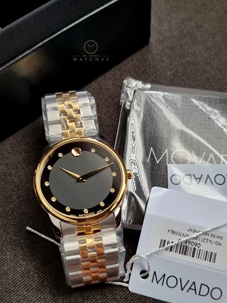 MOVADO Museum Black Dial Two-tone Men’s Watch 0606879 - Image 3