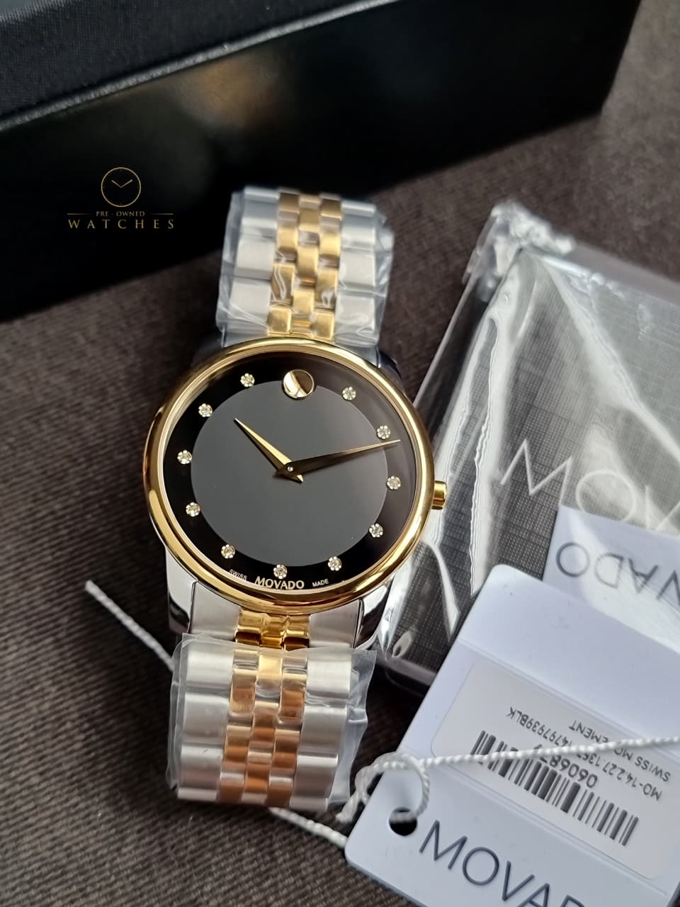MOVADO Museum Black Dial Two-tone Men’s Watch 0606879 - Image 5