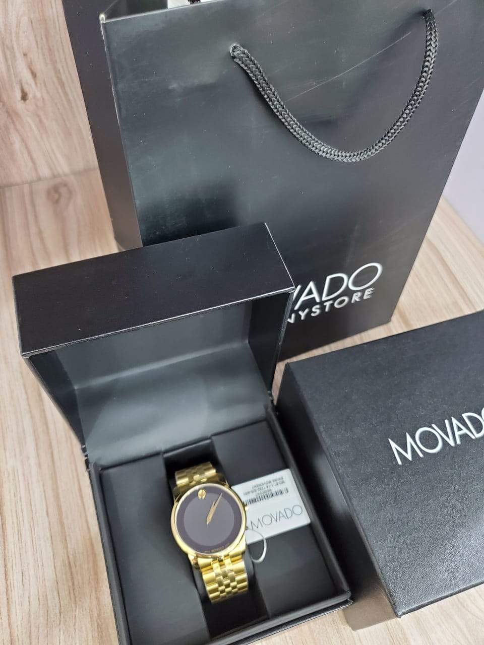 MOVADO Museum Classic Black Dial Yellow PVD Men’s Watch 0606997 - Image 3