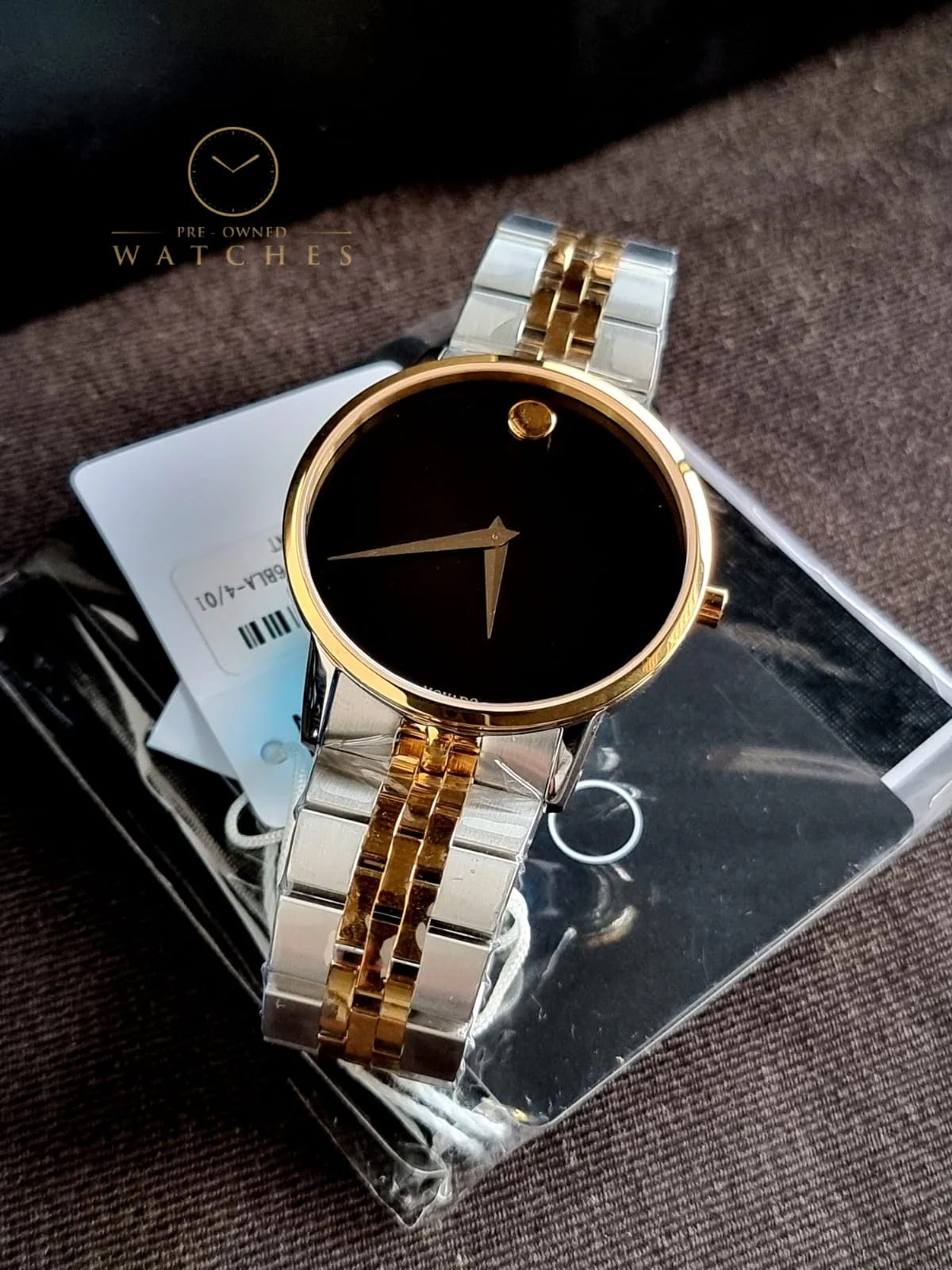 Movado Museum Two-tone Stainless Steel Black Dial Quartz Watch for Gents- 0607200 - Image 13