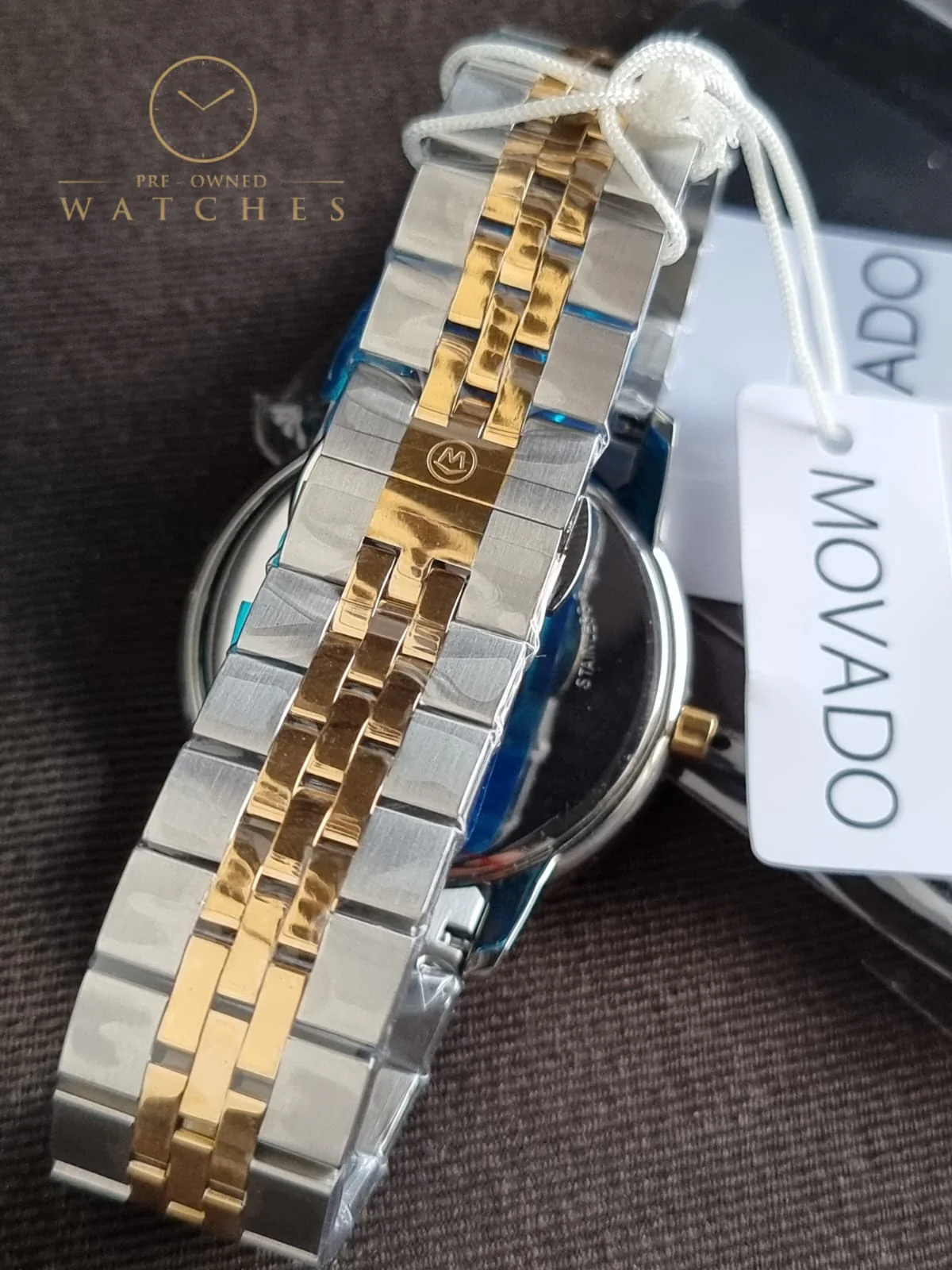 Movado Museum Two-tone Stainless Steel Black Dial Quartz Watch for Gents- 0607200 - Image 6