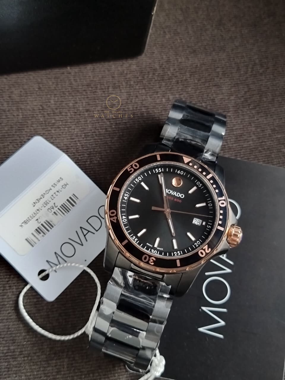 Movado Series 800 Analog Black Dial Men's Watch-2600161 - Image 2