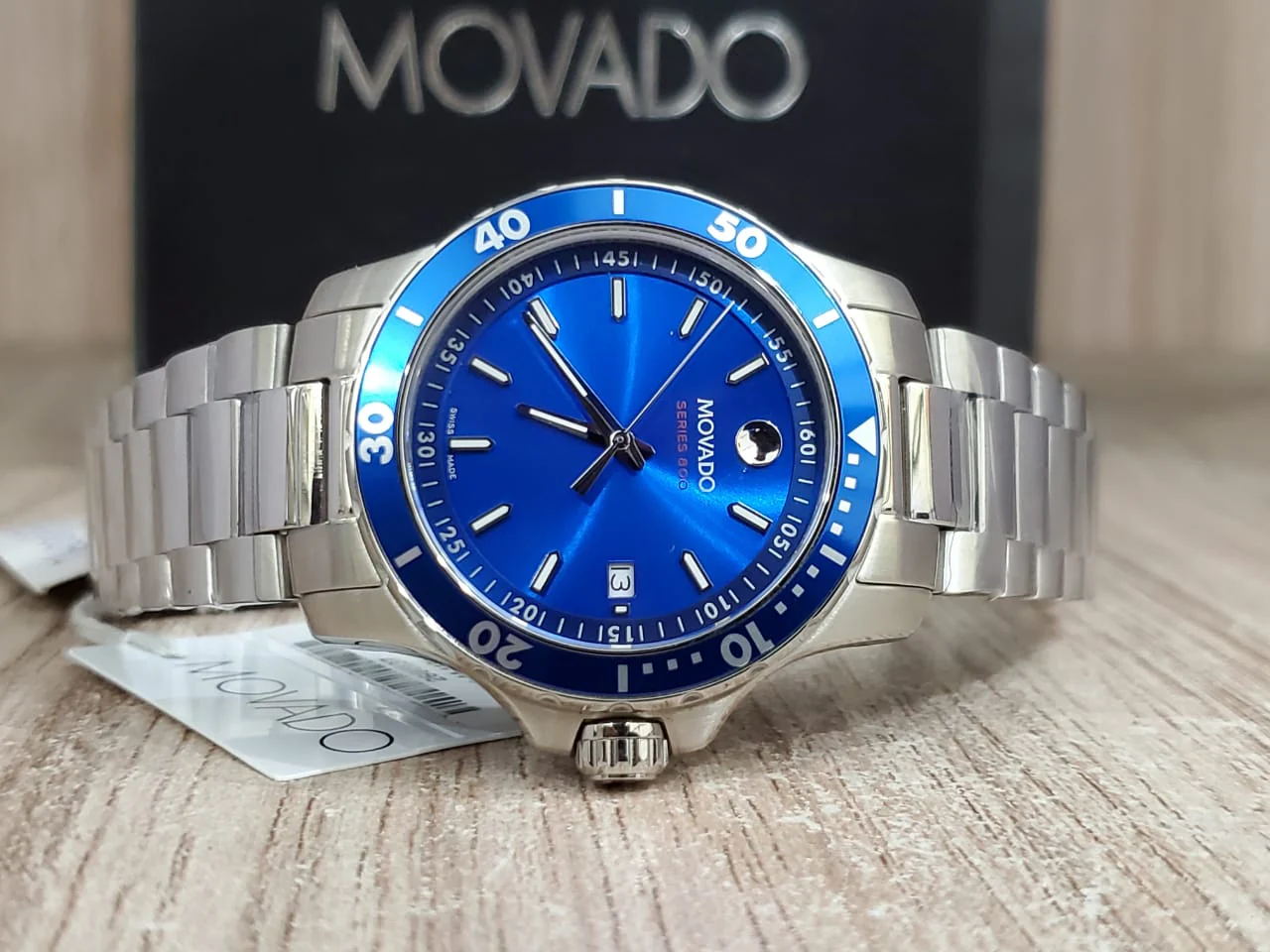 MOVADO Series 800 Blue Dial Stainless Steel Men's Watch 2600137 - Image 2