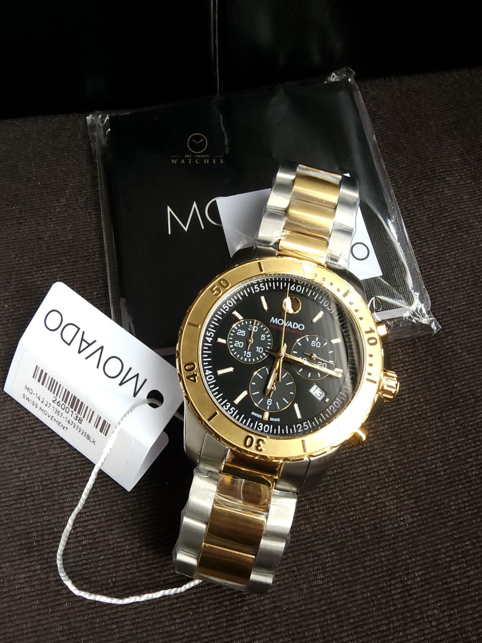 MOVADO Series 800 Chronograph Black Dial Two-Tone Men's Watch Item No. 2600138 - Image 3