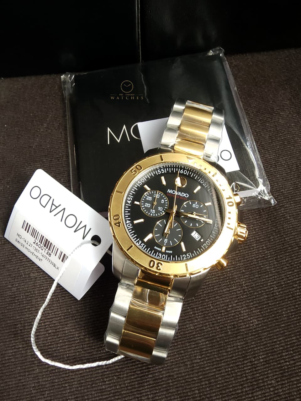 MOVADO Series 800 Chronograph Black Dial Two-Tone Men's Watch Item No. 2600138 - Image 5