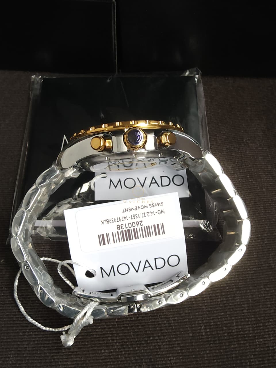 MOVADO Series 800 Chronograph Black Dial Two-Tone Men's Watch Item No. 2600138 - Image 6