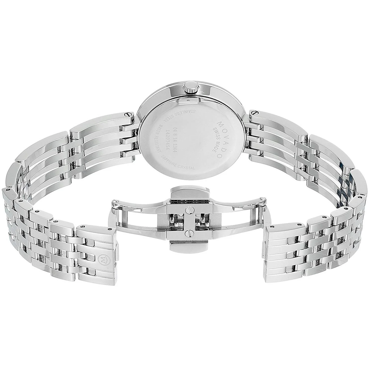 Movado Women’s Quartz Swiss Made Stainless Steel Black Dial 28mm Watch 0607051 - Image 4