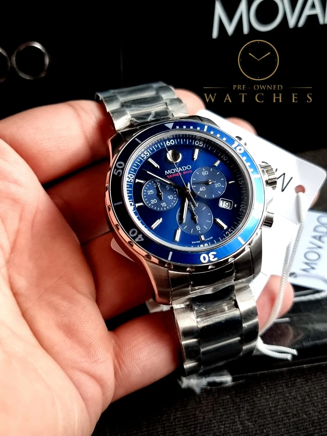 MOVADOSeries 800 Chronograph Blue Dial Men's Watch 2600141 - Image 6