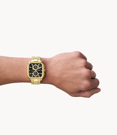 Multifunction Gold-Tone Stainless Steel Watch - Image 4