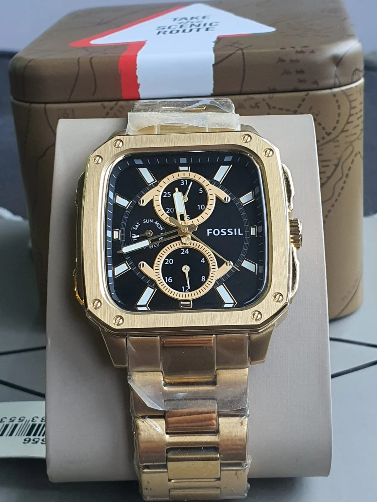 Multifunction Gold-Tone Stainless Steel Watch - Image 7