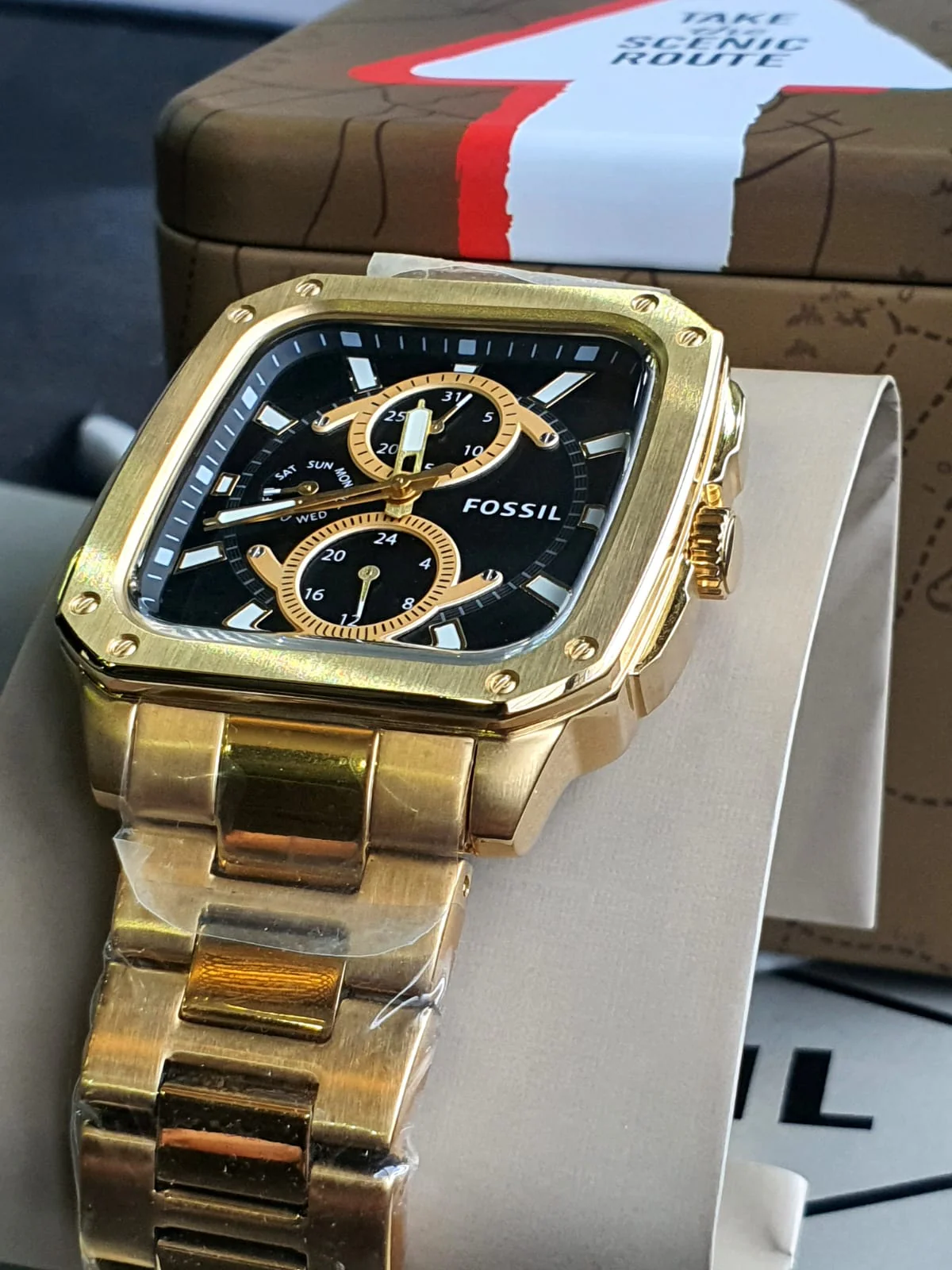 Multifunction Gold-Tone Stainless Steel Watch - Image 9