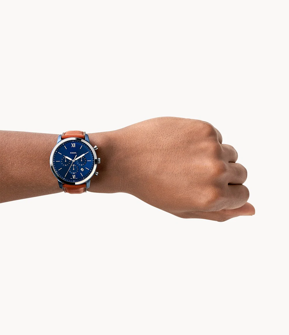 Neutra Chronograph Luggage Leather Watch (Model: FS5791) - Image 4