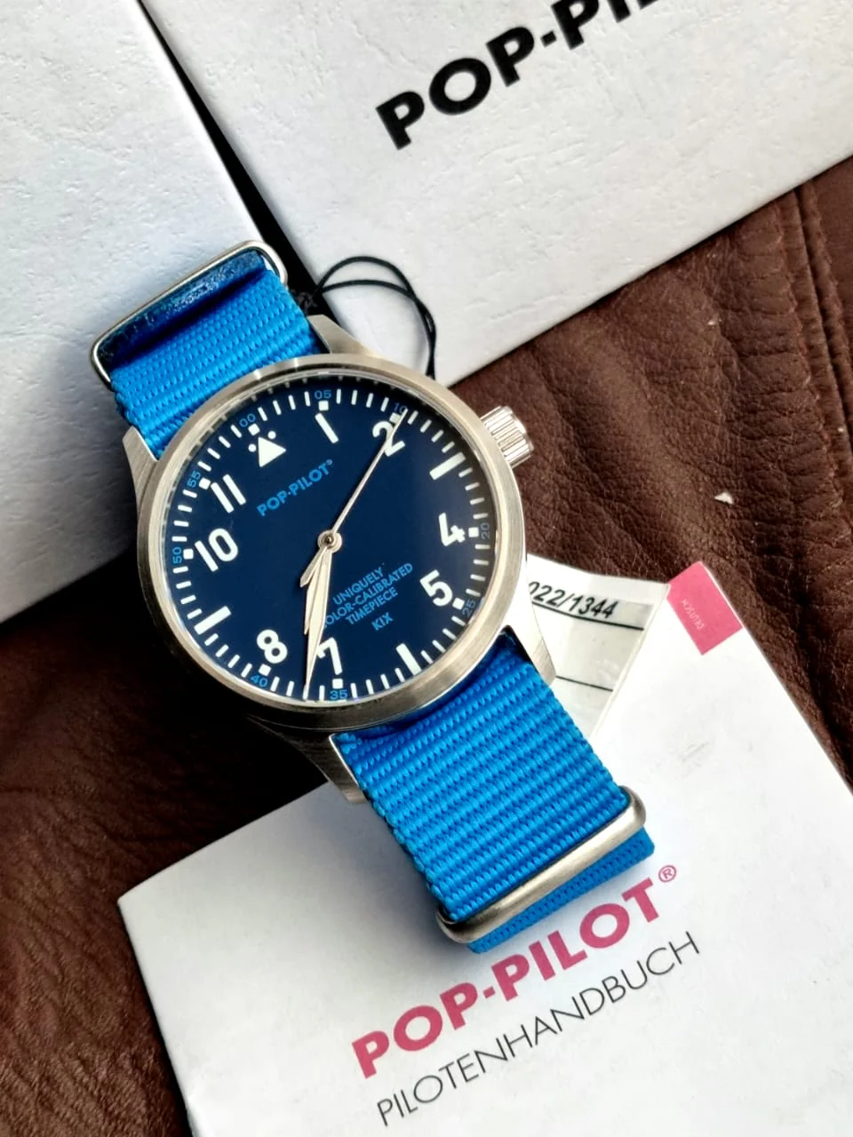 Pop pilot Blue dial Blue Nato strap gents watch - Image 6