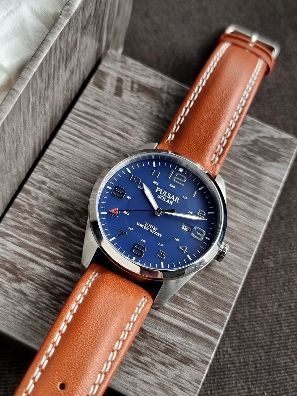 Pulsar Sub Brand of Seiko Solor Operated Gents Watch 40mm Blue Dial Quartz Watch - Image 4